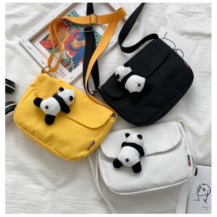 [XKB] Bolsa quadrada pequena transversal simples, versão coreana, bolsa de lona combinada, bolsa para celular ins, bolsa