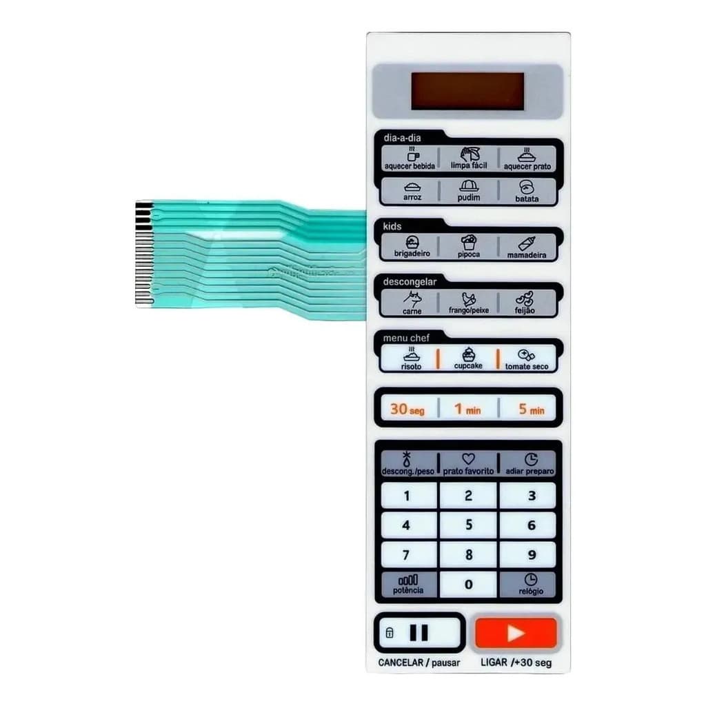 Membrana Teclado Microondas Tnd Compativel Com Midea Mtas21