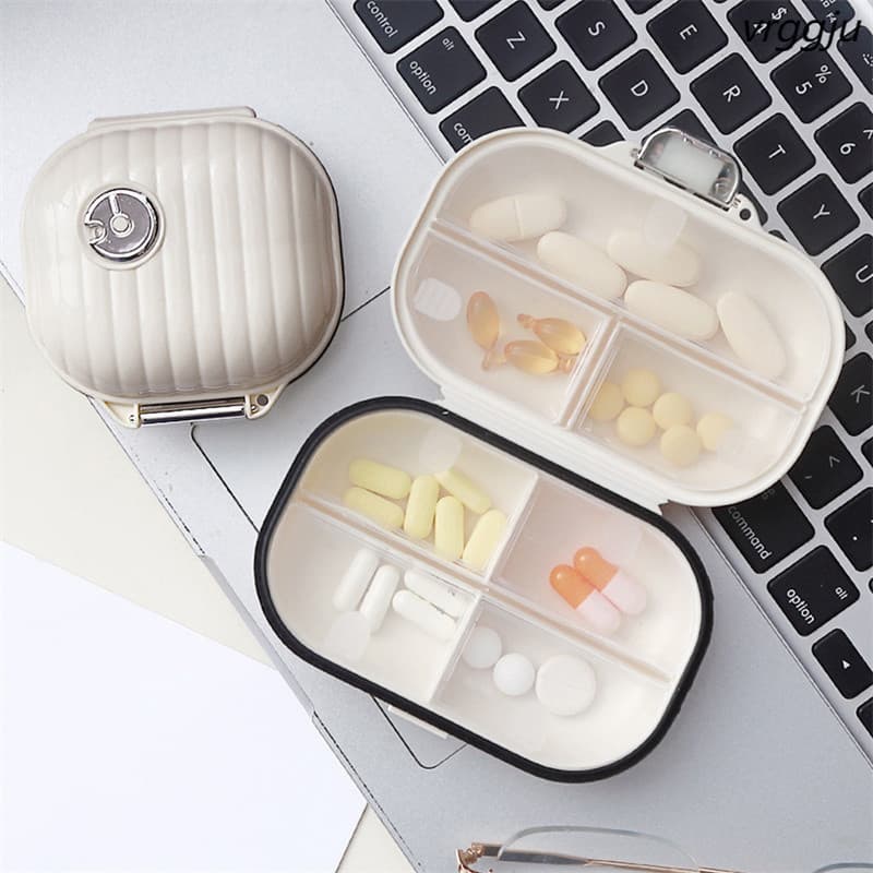 Dispensador de Pílulas Portátil de Grande Capacidade, Caixa Semanal de Medicamentos, Recipiente de Armazenamento à Prova