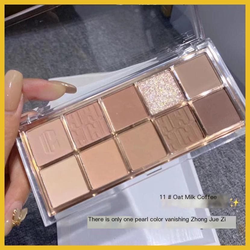 Paleta De Sombras De Cimento Cinza Terroso Fosco Brilhante ins Melhorar A Cor De Longa Duração À Prova D'água De Suor Su