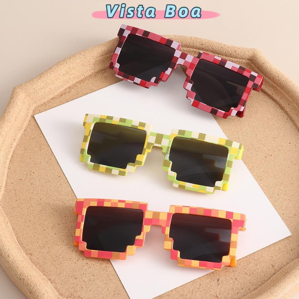 Óculos De Mosaico Pixelado CHEEP Para Adultos Adolescentes Sol Legais Cosplay Gamer Robô