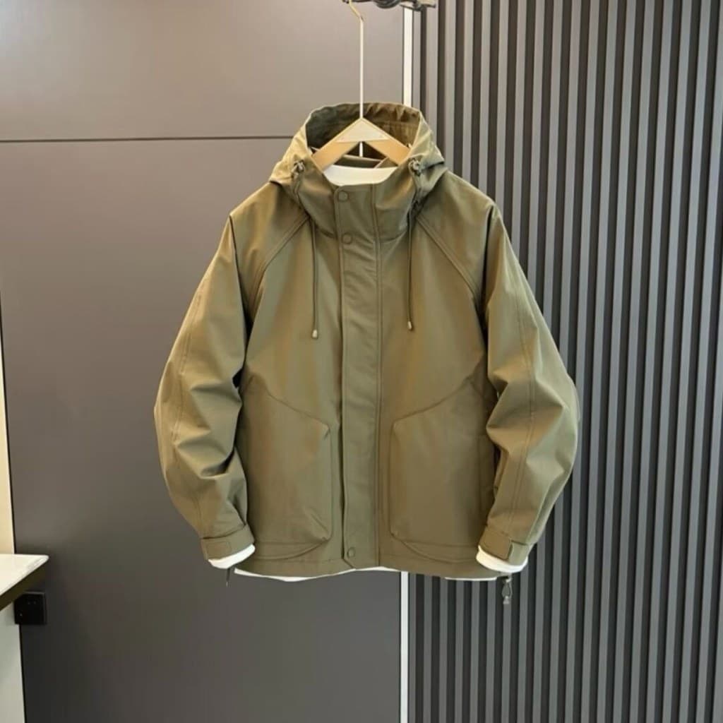 Primavera outono jaqueta com capuz masculina na moda Casual Wear macacão jaqueta moda esportes simples jaqueta ao ar liv