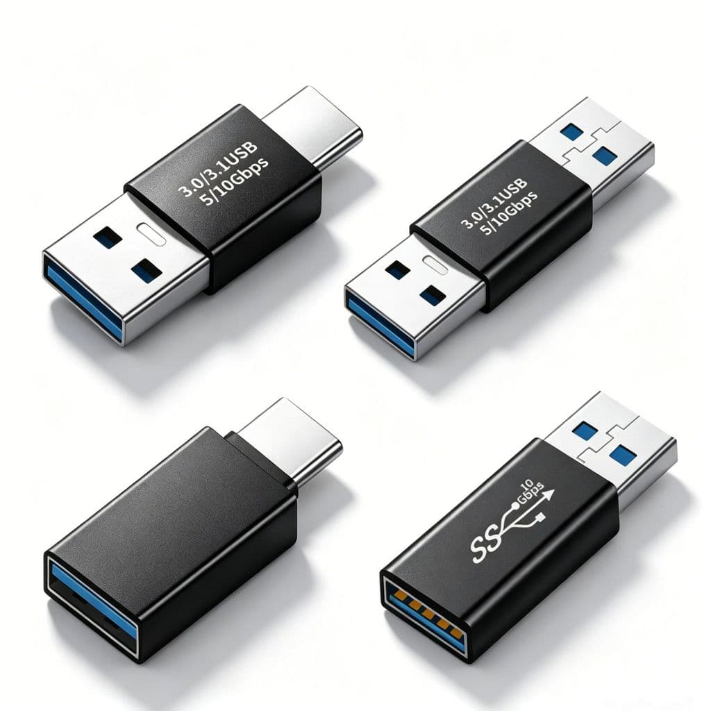 [Estoque pronto] adaptador usb3.0 macho para macho fêmea para fêmea tipo c adaptador OTG de extensão de dados para Noteb