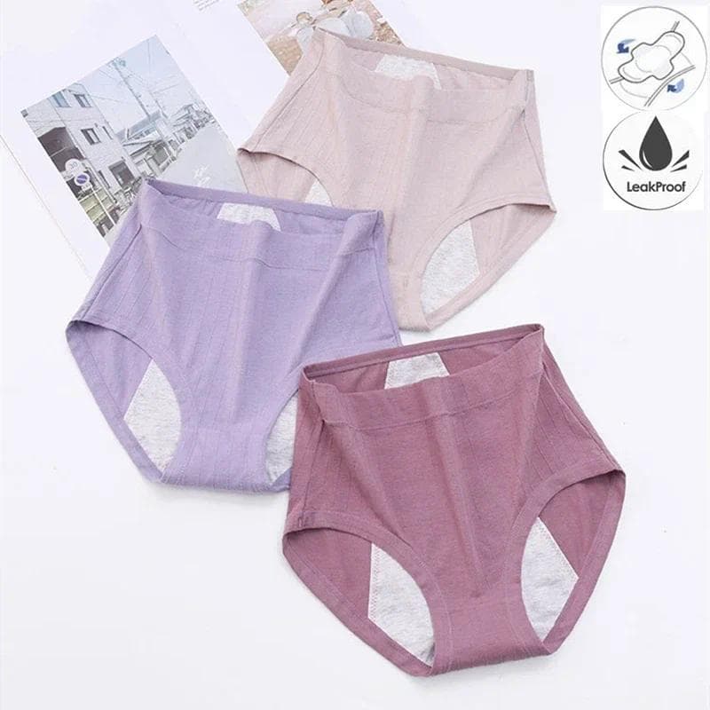 Cuecas Menstruais Plus Size Calcinha De Algodão Para Menstruação Cintura Alta À Prova De Vazamento Calças De Período Fis