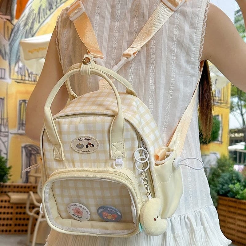 Bidimensional transparente barra Chirp saco mochila feminina bonito Mini estudante saco de escola mochila de viagem únic