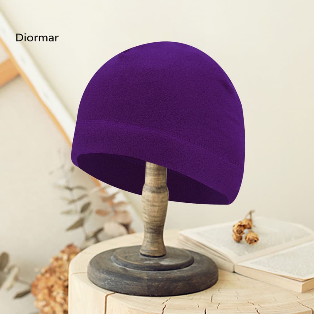Warm Hat Elastic Winter Beanie Fleece for Men Women – Thick Cuffed Skull Cap Perfect for Outdoor Running Riding Skiing