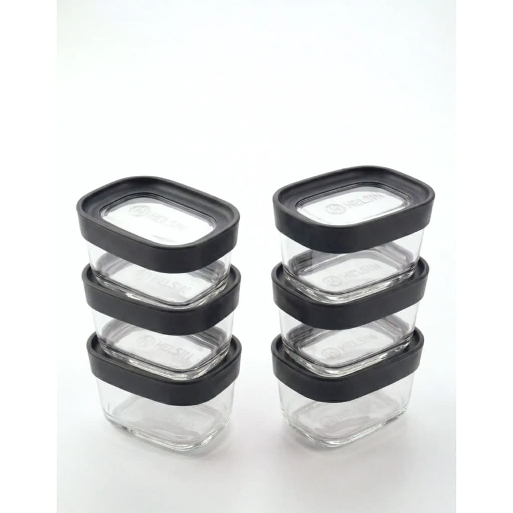 Conjunto 6 Potes Herméticos Temperos 150ml Helsim