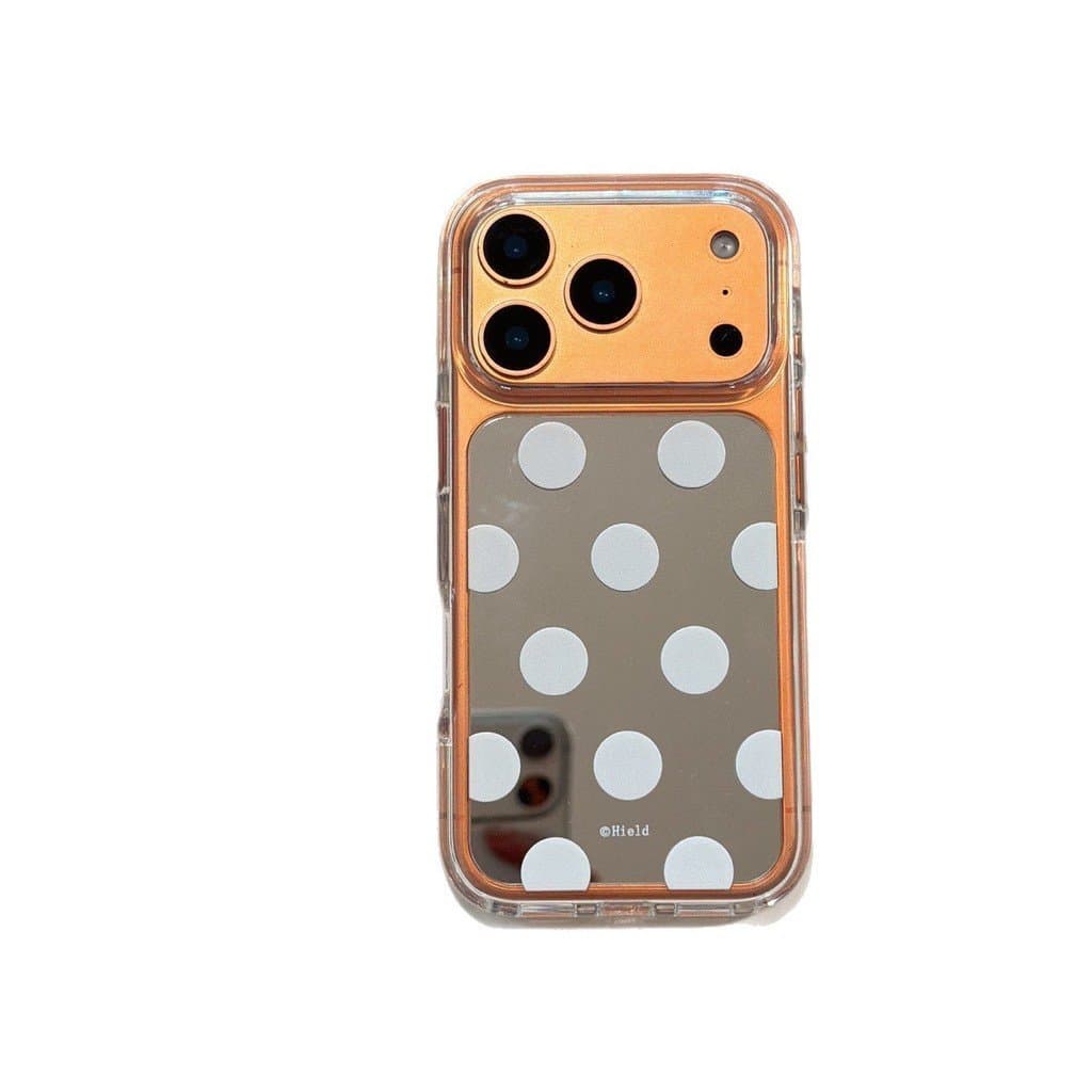 Capa de celular estilo Ins com bolinhas pretas e brancas, adequada para iPhone 17 Pro Max, iPhone 16 Pro, iPhone 15 e iP