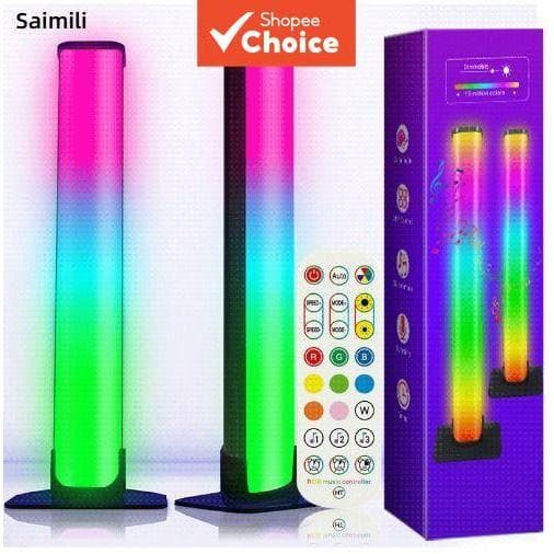 2 unidades/conjunto de barras de luz LED inteligentes RGB SAIMILI, luzes ambientes de mesa USB, luz noturna, lâmpada