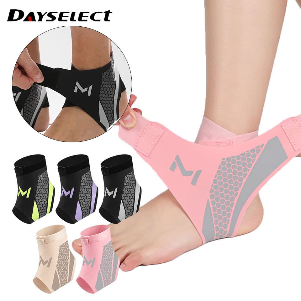 DAYSELECT 1 Peça De Suporte Elástico Para Tornozelo , Basquete , Futebol , Corrida , Esportes , Envoltório Fino , Proteç