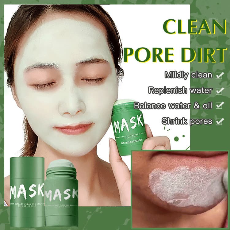 [Redução de Poros] Green Tea Eggplant Pore Cleansing Mud Mask/Máscara Facial/Máscara Facial de Limpeza Profunda/Chá Verd