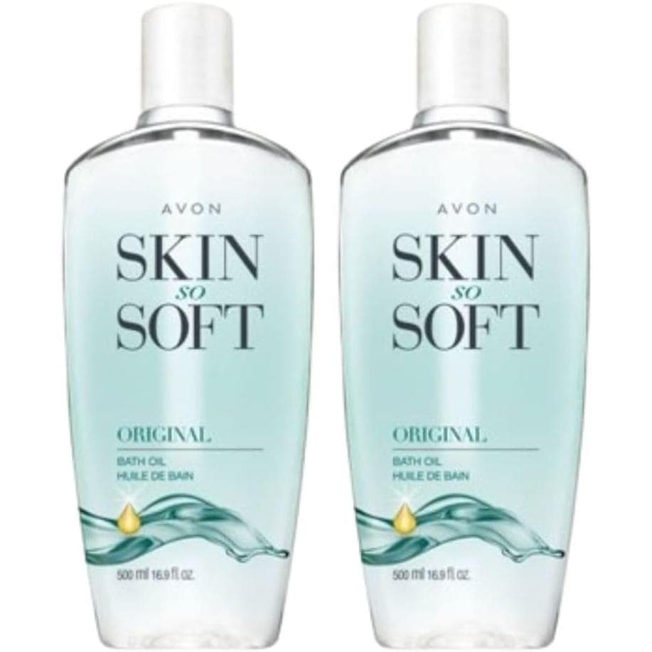 Óleo de Banho Original AVON Skin So Soft para Mulheres, Óleo Corporal Hidratante com Óleo de Jojoba para Pele Seca, 16,9