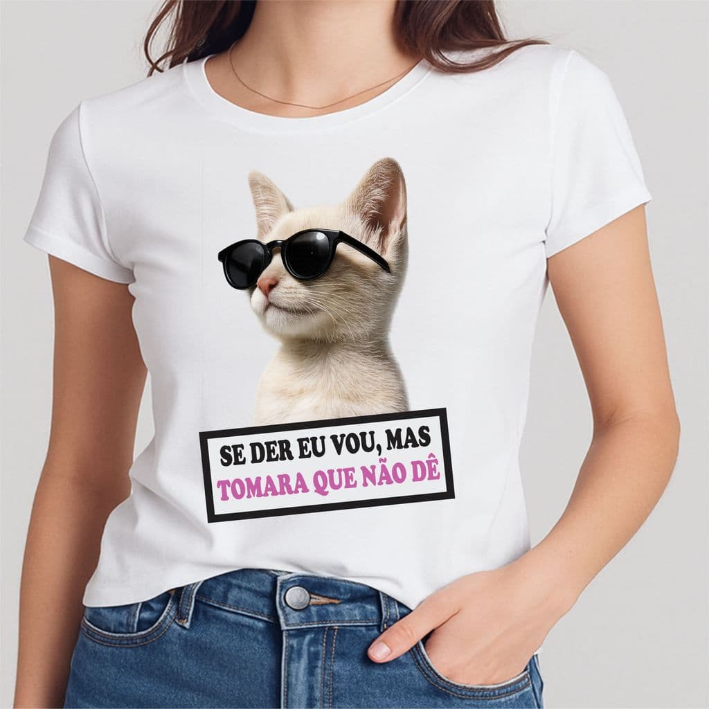 Camisa Gatinho Fofo Baby Look Blusa Variados Variados 01G1