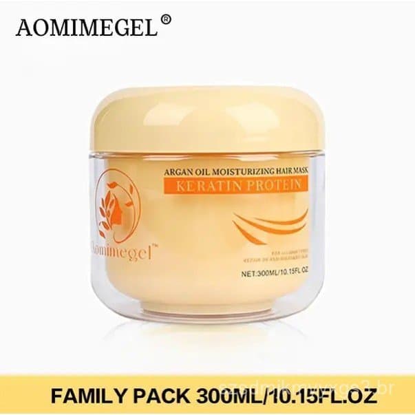 Máscara Capilar Simples e Eficaz Aomimegel com Colágeno e Óleo de Argan - Tratamento Suave de Condicionamento Profundo p
