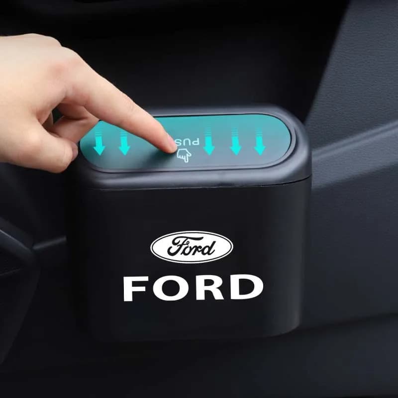 1 unidade de lixeira quadrada de ABS para carro, caixa de armazenamento de acessórios automotivos para Ford Fiesta Range