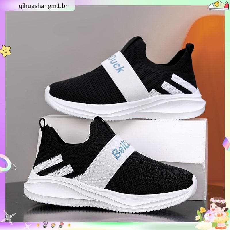 Verão dupla malha meninos sapatos infantis deslizamento em malha voadora 202 6 novo estilo sapatos esportivos de verão l