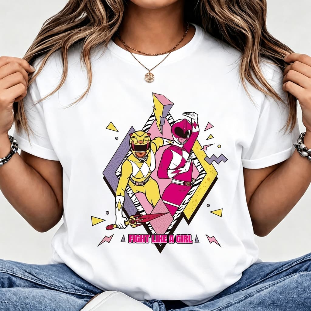 [Camiseta Premium em Algodão Puro]LA T Shirt Feminino Short Sleeve Com Personagens de Super-Heróis Para Jovens, Estilo P