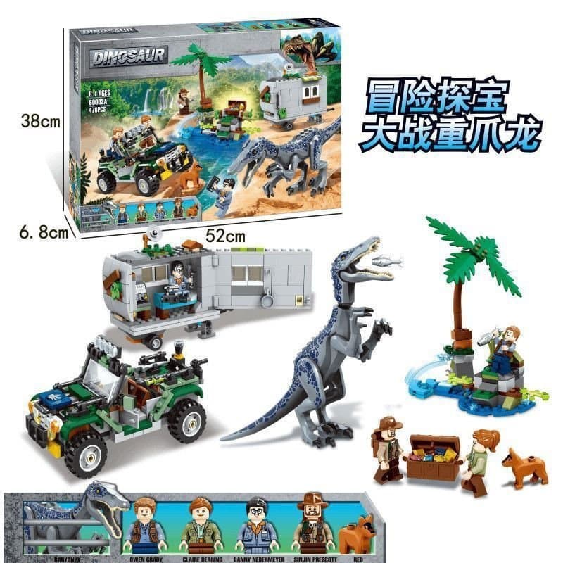 476 Peças Compatíveis com Lego, Dragão com Garras, Batalha, Caça ao Tesouro, Aventura 75935, Blocos de Montar, Dinossaur