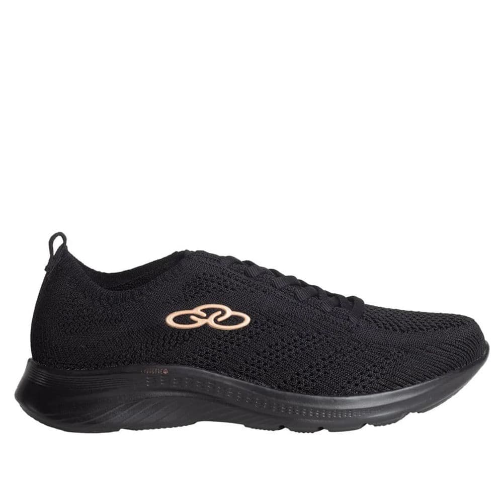 Tênis Feminino Olympikus Ultraleve Knit Esportivo Preto/Bege