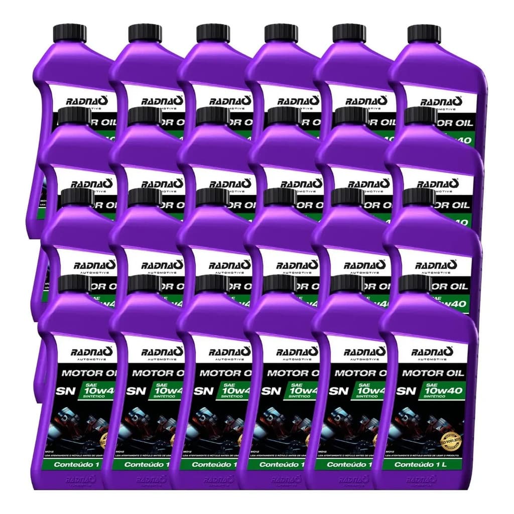 Kit Troca Óleo 24u 10w40 Sn Sae Sintético Radnaq Original 1l