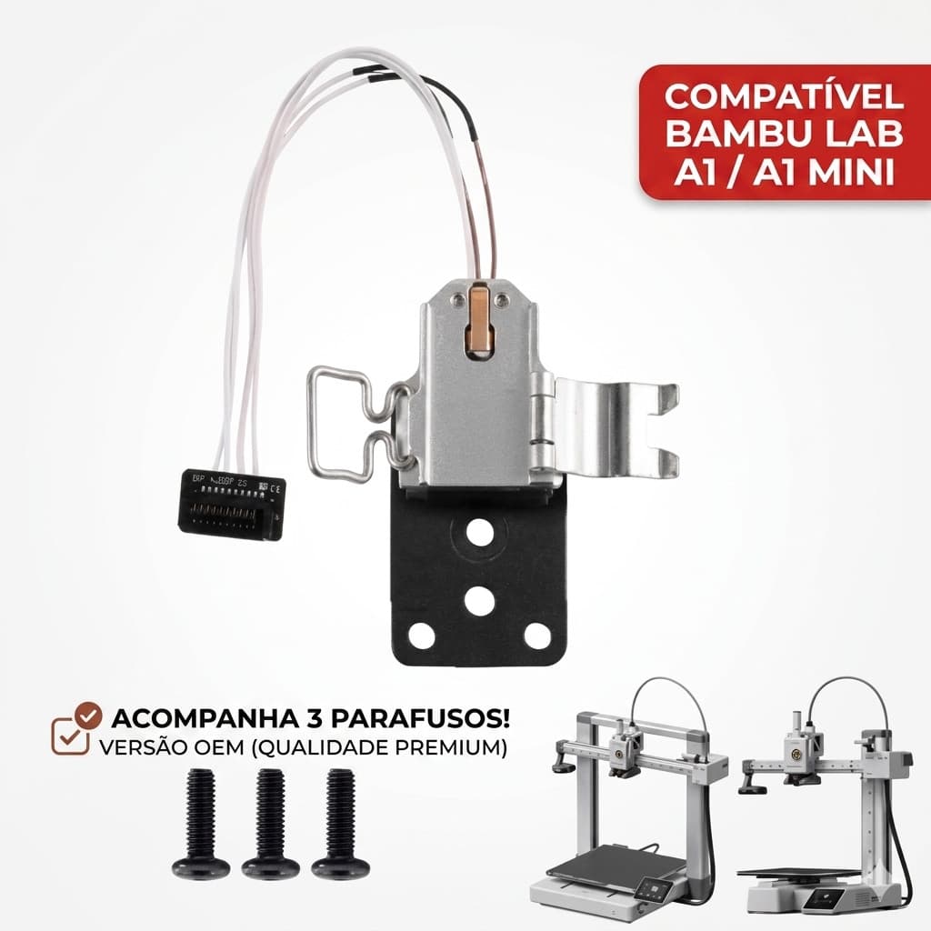Conjunto de Aquecimento Hotend compatível com Bambu Lab A1 e A1 Mini - Peça de Reposição Premium 24V