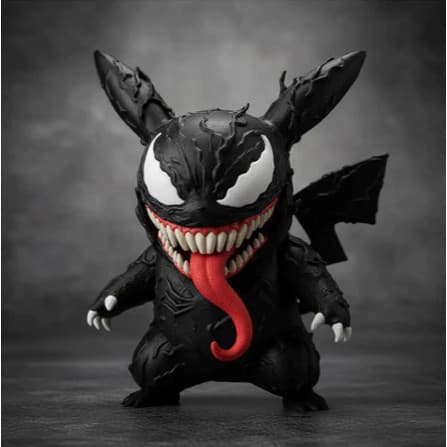 Action Figure Pikachu Venonizado Decorativo Geek Pokémon Impresso em 3D