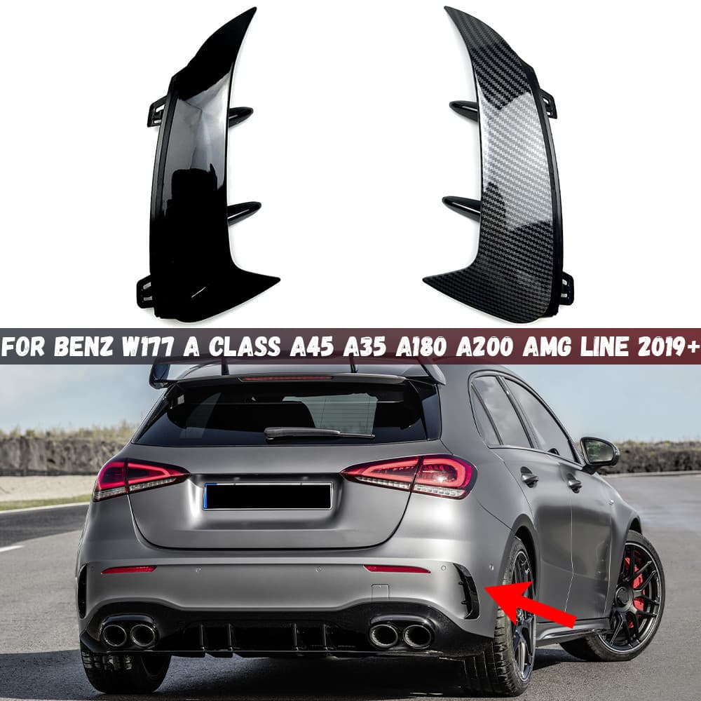 Divisor Lateral Do Canards Para-Choque Traseiro Carro Mercedes Benz W177 A-Class A45 A35 A180 A200 A220 AMG Linha 2019 2