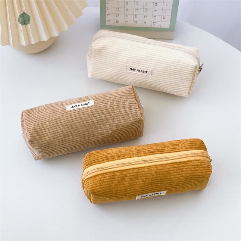 abongsea 1 Peça Simplicidade Estudante Bolsa De Lápis Para Menino Menina Moda Estética Cor Sólida Série Caso Saco De Maq
