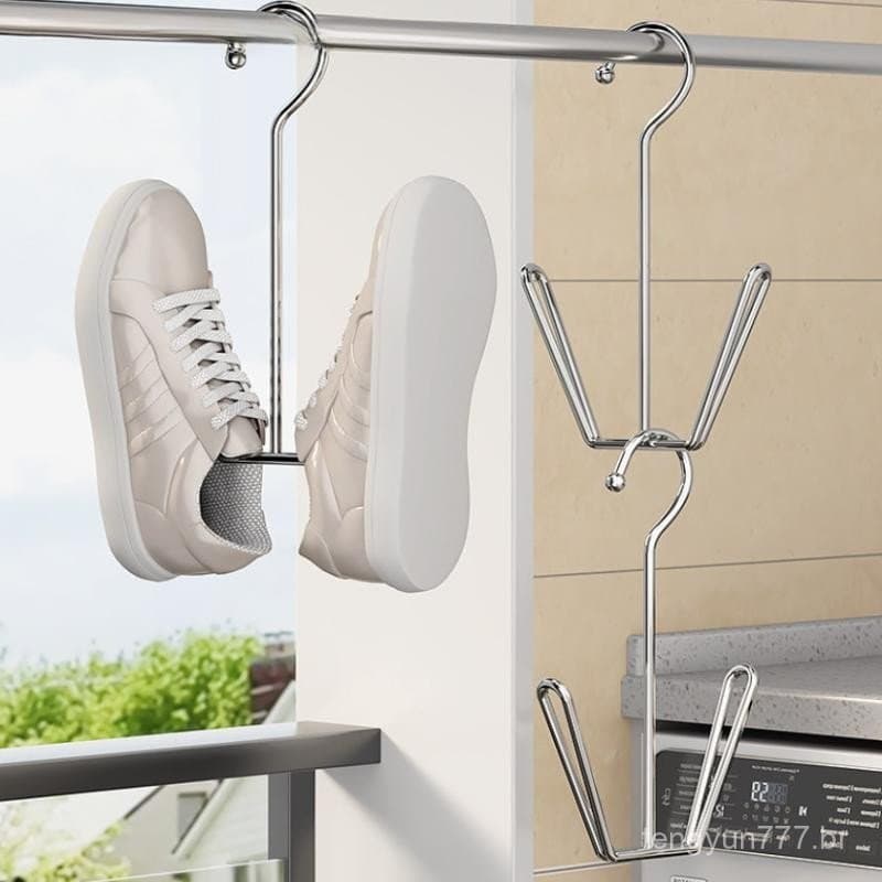 # Novo 1/4 Unidades De Rack De Secagem De Sapatos Em Forma De U De Aço Inoxidável , Ganchos De Parede À Prova De Vento ,