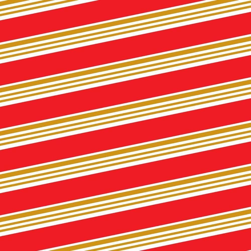 Papel Presente Bobina Couche 60CM. MOD.321 Vermelho C/LISTR BO-100MTS