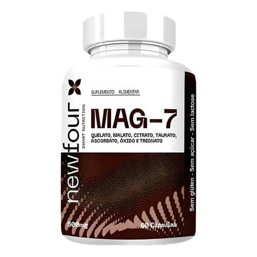 Blend Magnésio Mag-7 New Four 7 Formas Vegano Sem Glúten Lactose