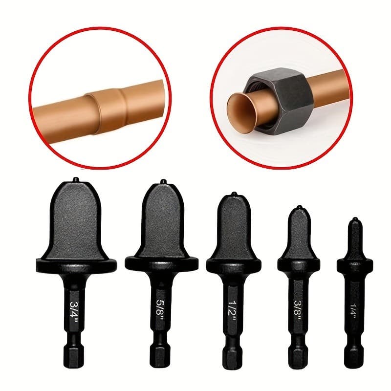 Broca Manual Expansora , 5 Peças , Adequada Para Tubos , Conjunto De Ferramentas Rotativas De Estampagem De Ar Condicion