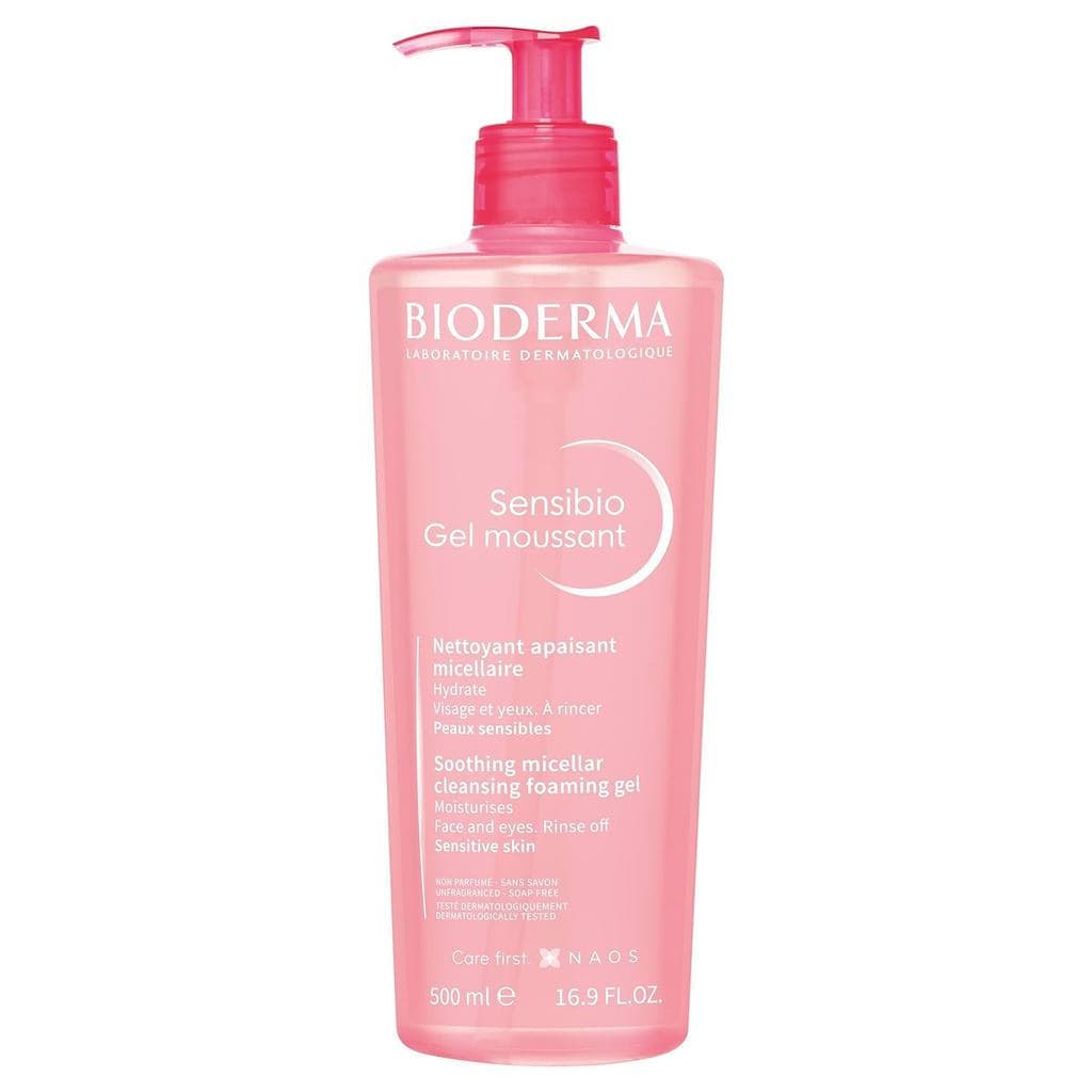 Bioderma Sensibio Gel Espumante de Limpeza e Remoção de Maquiagem Sensação Refrescante para Pele Sensível Sem Fragrância