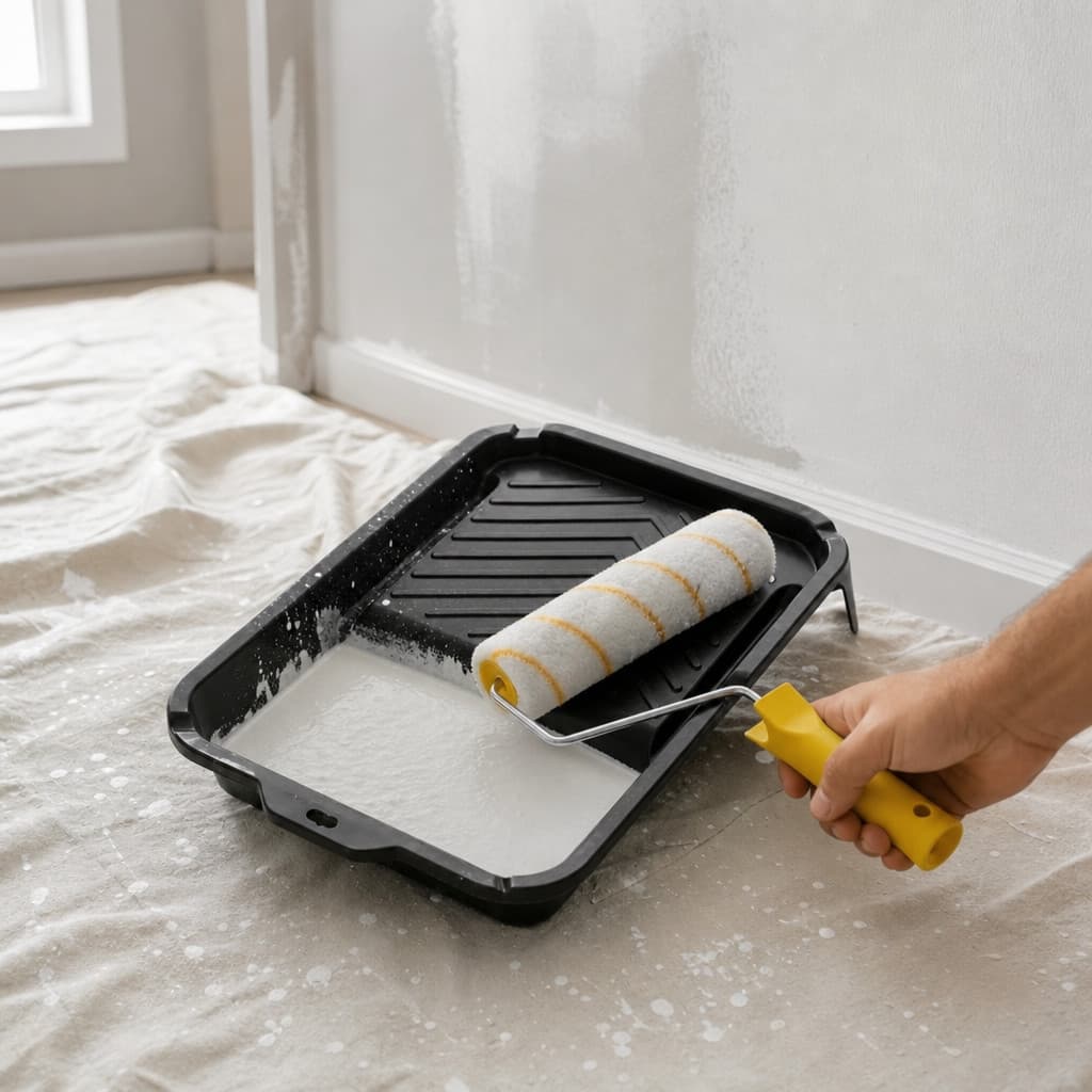 Bandeja de Pintura 37cm Rolo com Suporte Kit Conjunto Pintor Profissional
