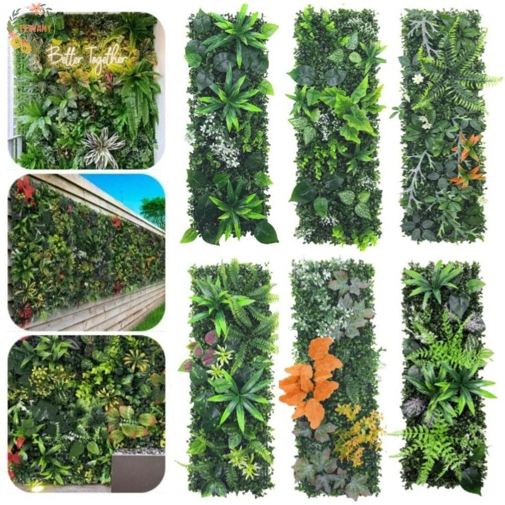 Painel De Parede De Planta Artificial PEEWANY1 , Tapete De Eucalipto Com Proteção UV 75x25cm , Realista
