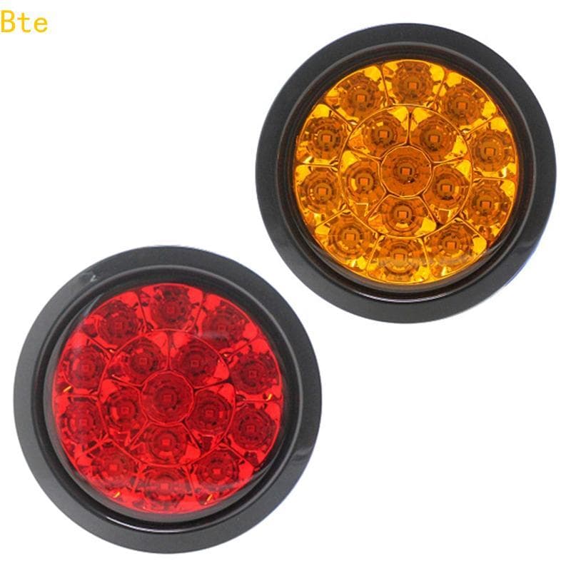 Bte 12-24V 16-LED Luzes Traseiras Back-up Lâmpada Reversa Lente Transparente Redonda Para Carro Caminhão RV Luz Automoti