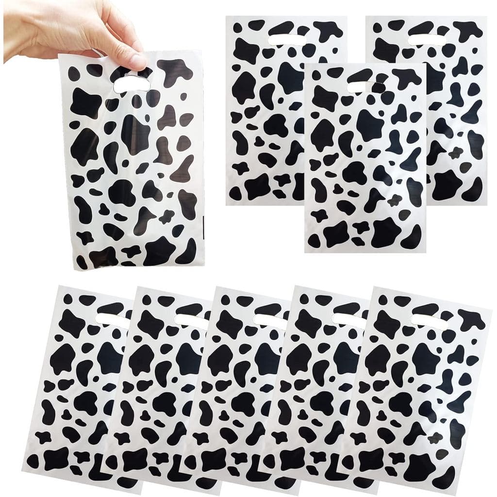 30 Sacos de Doces com Estampa de Vaca, Sacos de Lembrancinhas, para Festas, Sacos de Presente para Aniversário Inf