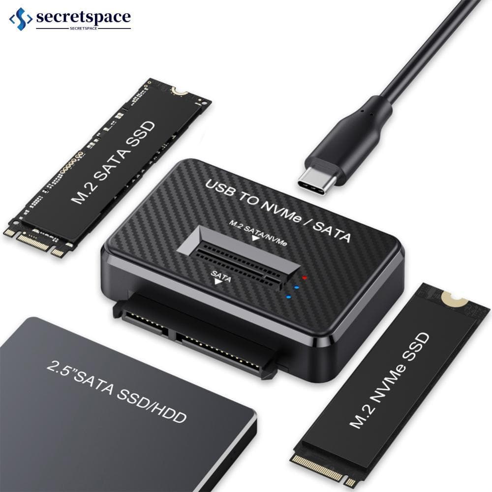 SECRETSPACE M . 2 SSD Leitor NVMe SATA Protocolo Duplo USB 3.1 10Gbps Base De Encaixe Externo Suporta 2230 2242 2280 221