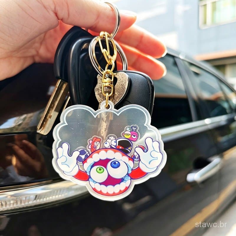 Bonito Anormal Anime Jogo Pierrot Chaveiro O Incrível Digital Circo Shaker Acrílico Carro Mochilas Decoração Pingente Br