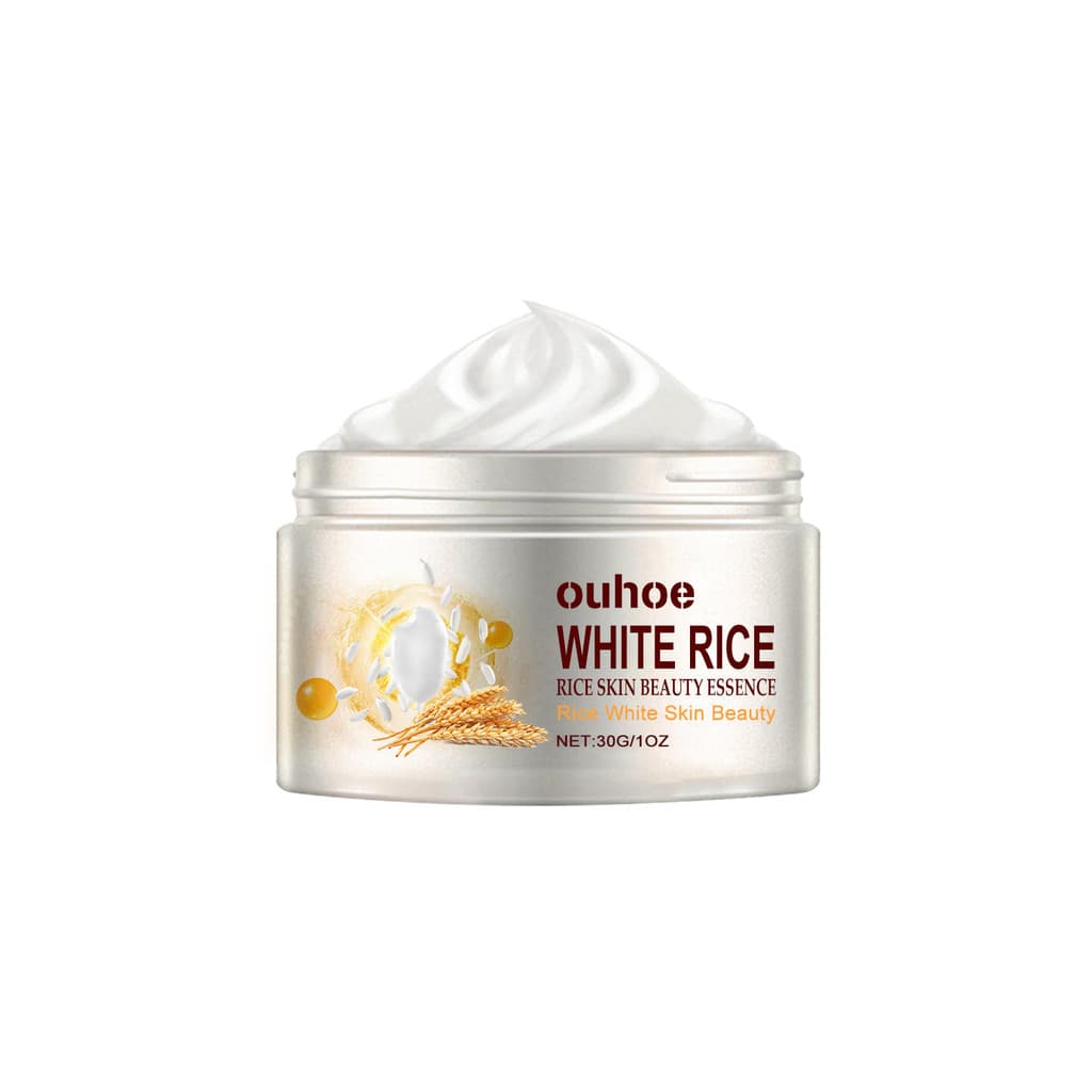 Creme iluminador hidratante refrescante, creme hidratante rejuvenescedor de arroz branco, hidratante para pele Facial
