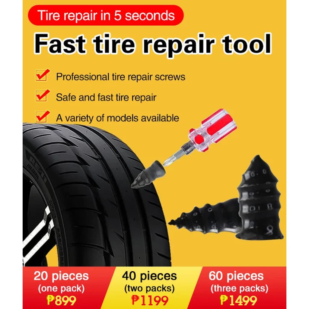 [Reparo Rápido e Fácil] Kit de Reparo de Pneus/Ferramenta para Motos/Selante para Furos