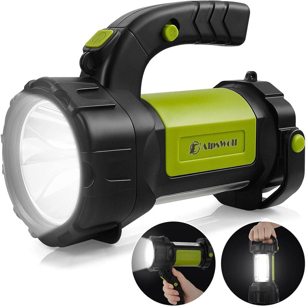 Lanterna de camping recarregável AlpsWolf, lanterna LED, 800 lúmens, 3600 mAh, vem com alça de ombro, luz de camping por