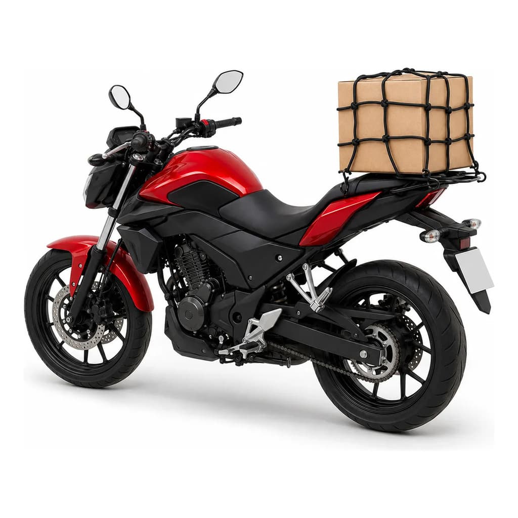 Kit 5 Redes Elásticas 35x35 para Moto Bagageiro Capacete Transporte