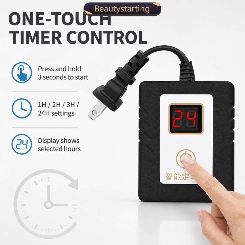 BEAUTYSTARTING Interruptor De Temporizador Inteligente De Ciclo De 24 Horas Para Luz De Aquário Bomba UV Tomada De Econo