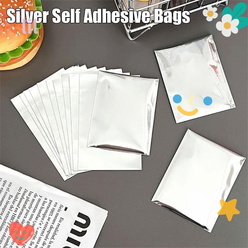 LIL 200 Unidades De Sacos Autoadesivos , Pacote De Presentes , Embalagem De Doces E Biscoitos , Saco Pequeno De Vedação