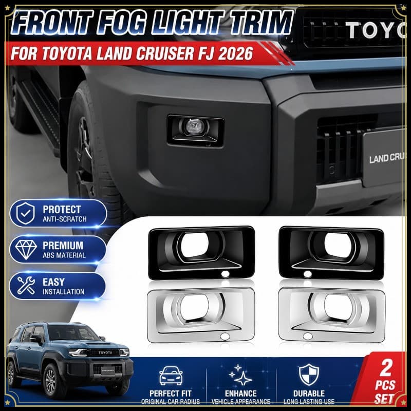 Tampa De Acabamento Da Luz De Nevoeiro Dianteira Para Toyota Land Cruiser FJ 2026 ABS Decoração Externa 2 Peças