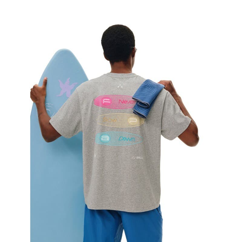 Estoque Pronto FPA Prancha De Surf Polka Dot Pattern Sports Manga Curta Respirável Casal 100 % Algodão Camiseta 0729