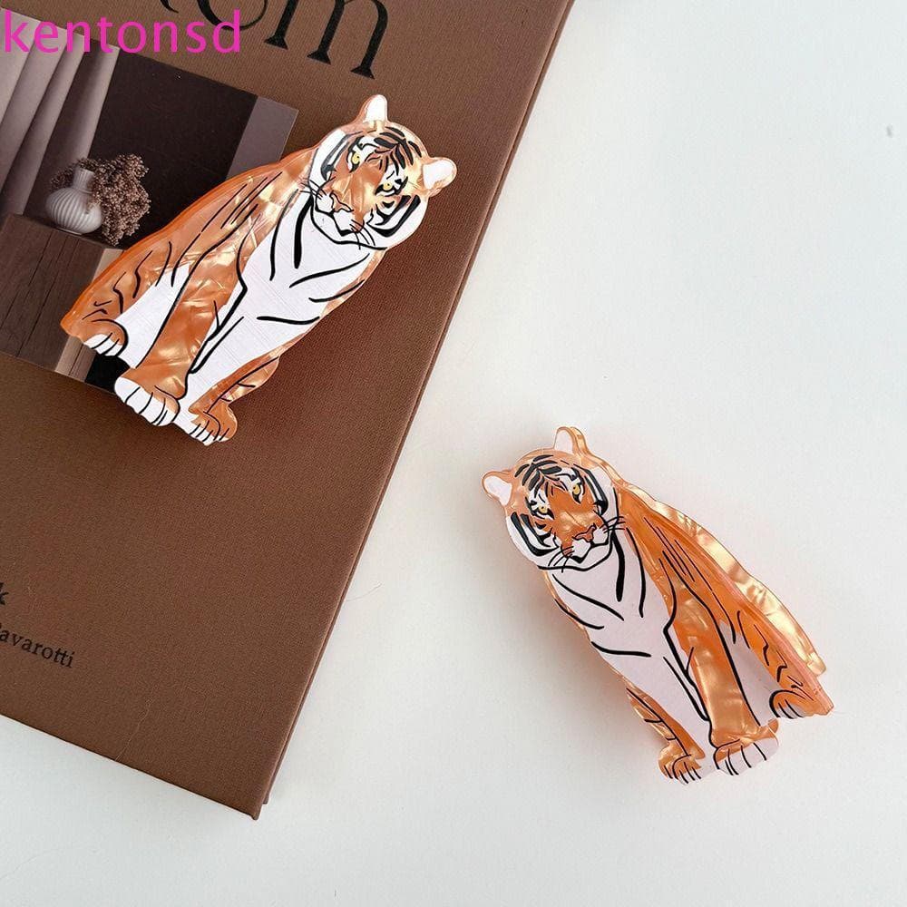 KENTONSD |     Presilha de Cabelo, Presilha de Cabelo em Forma de Animal Feita de Acrílico PC, Presilha Grande Estilo Co