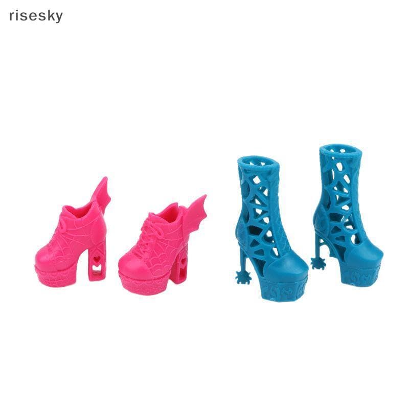 1 Par Mini Boneca Botas De Salto Alto Sandálias Moda 1/6 Bonecas Vestir-Se Acessórios Para Femininas Decorações Fingir J
