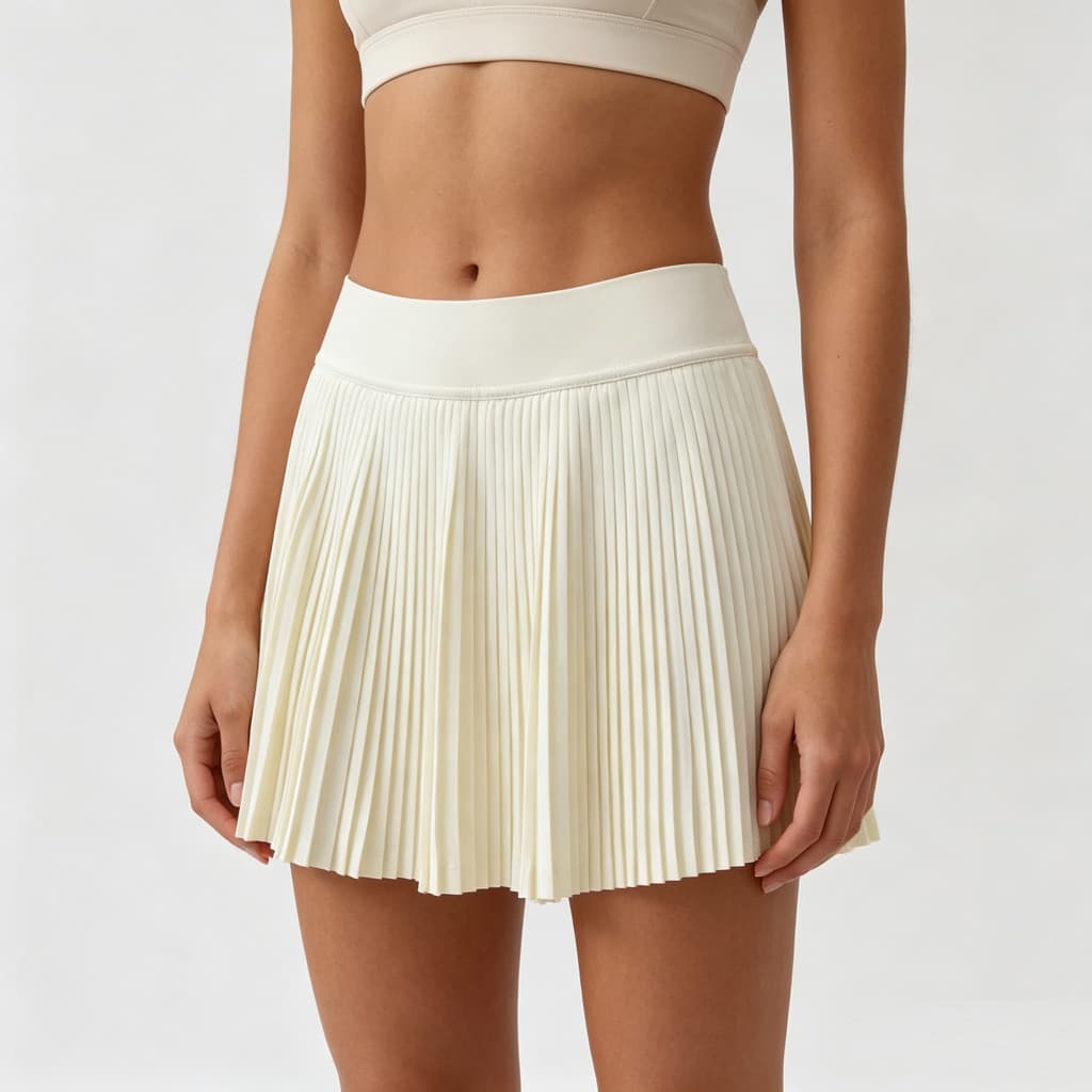 Saia de Tênis Plissada Feminina de Verão, Efeito Duas Peças, Anti-Exposição, Esportiva, Fitness, Badminton, Golfe, Curta